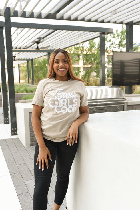 Brown Girls Cook Signature Tee - Unisex - Tan