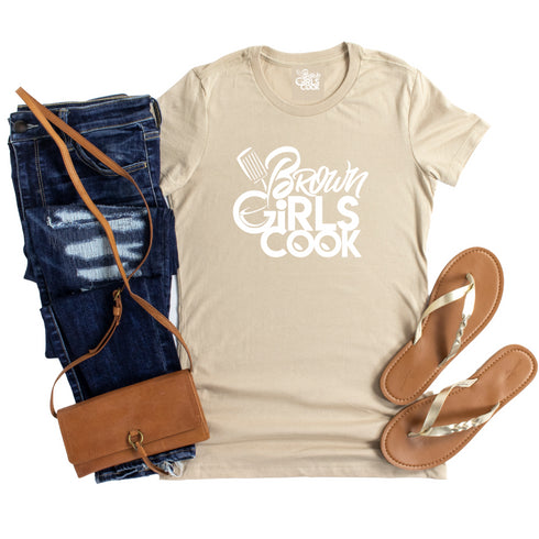 Brown Girls Cook Signature Tee - Unisex - Tan